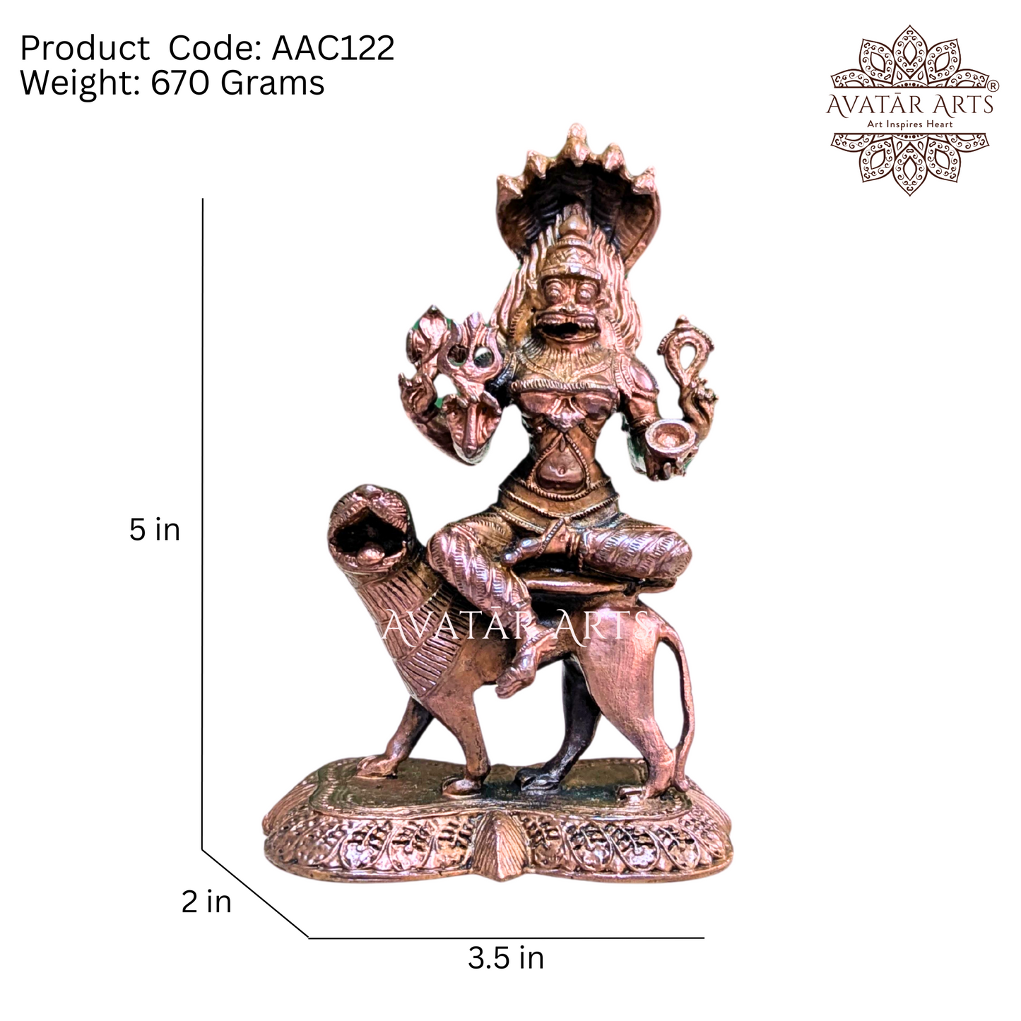 Pratyangira Devi Statue For Protection From Negative Energies