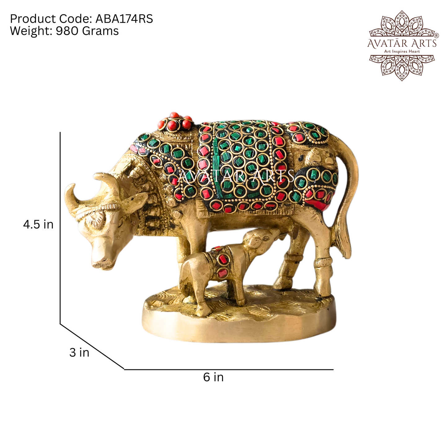 Brass Kamdhenu Cow