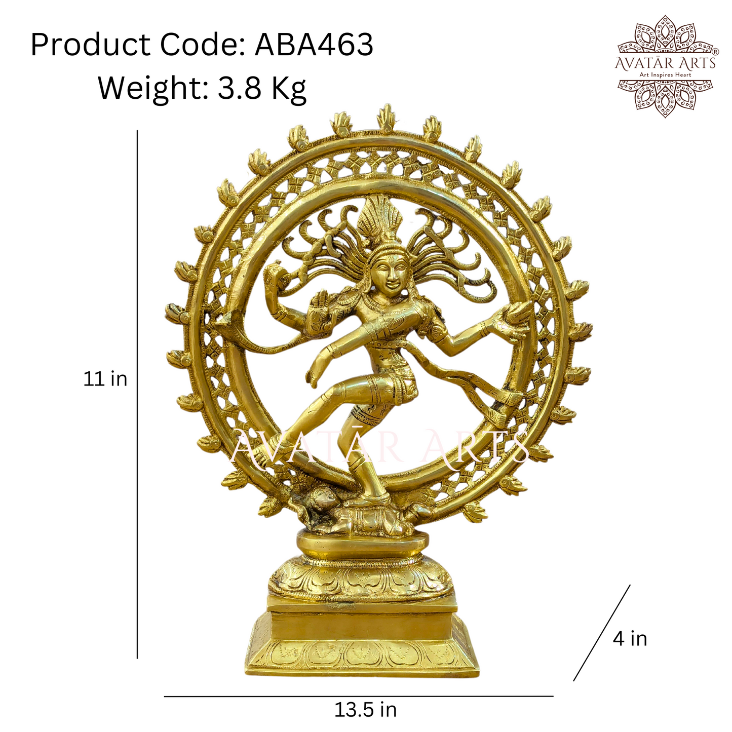 Brass Natraj for Home Decor