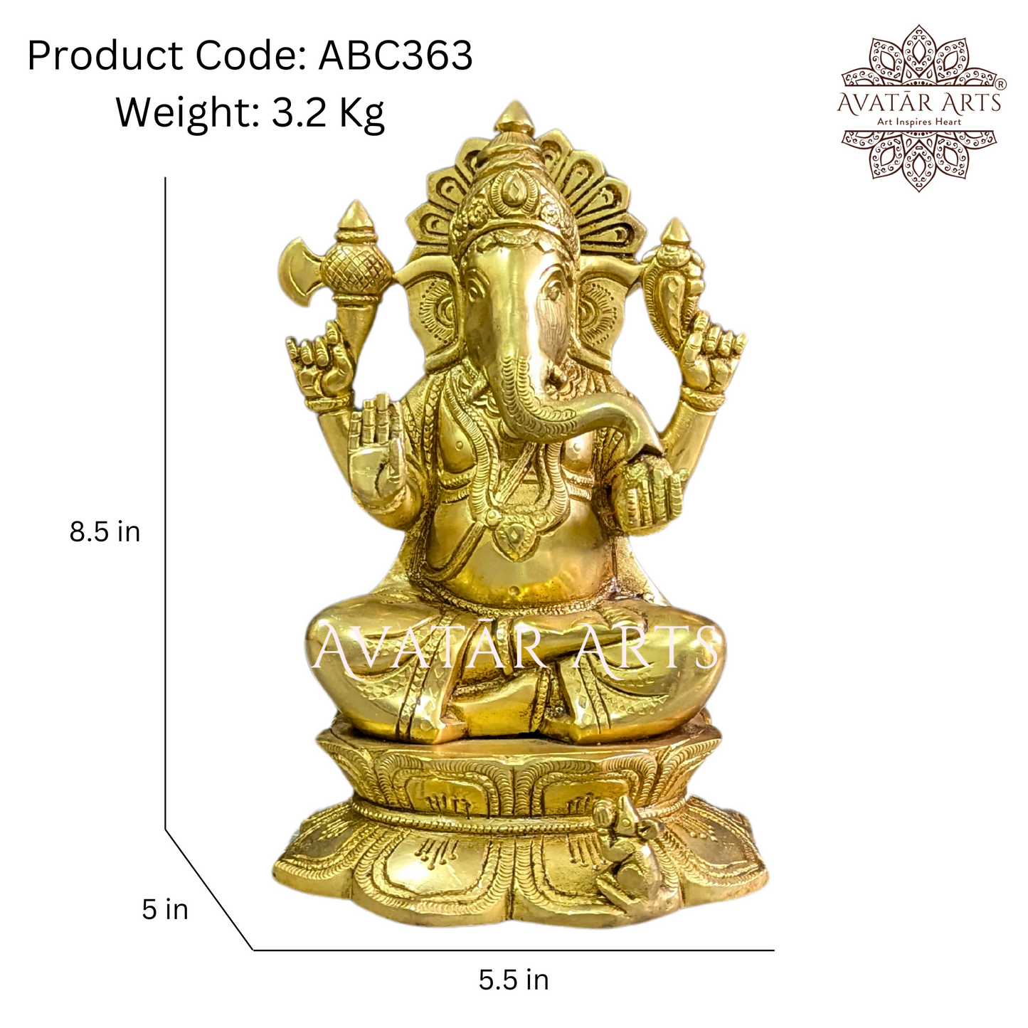 Brass Lord Ganesha Statue