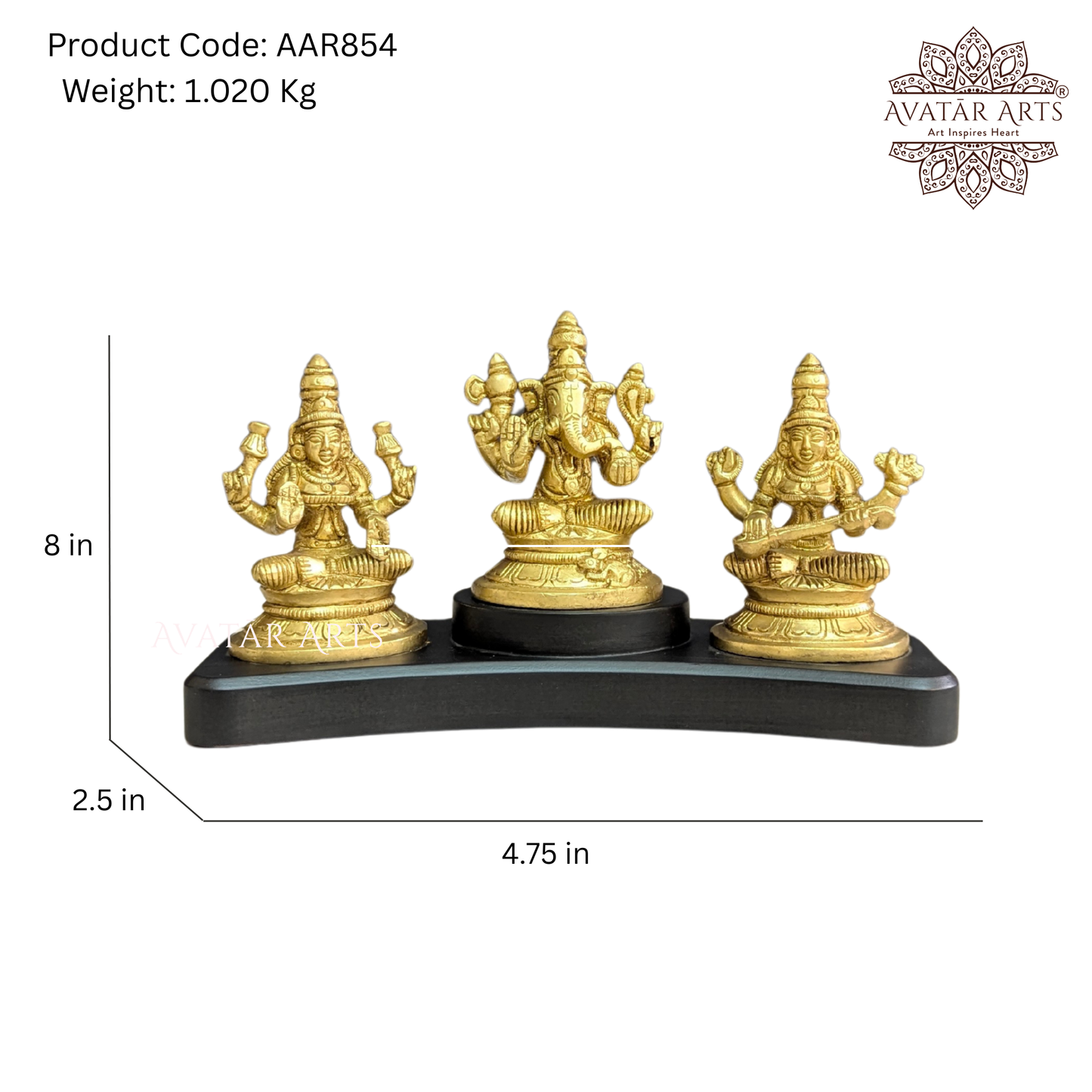 Ganesha Lakshmi and Saraswathi