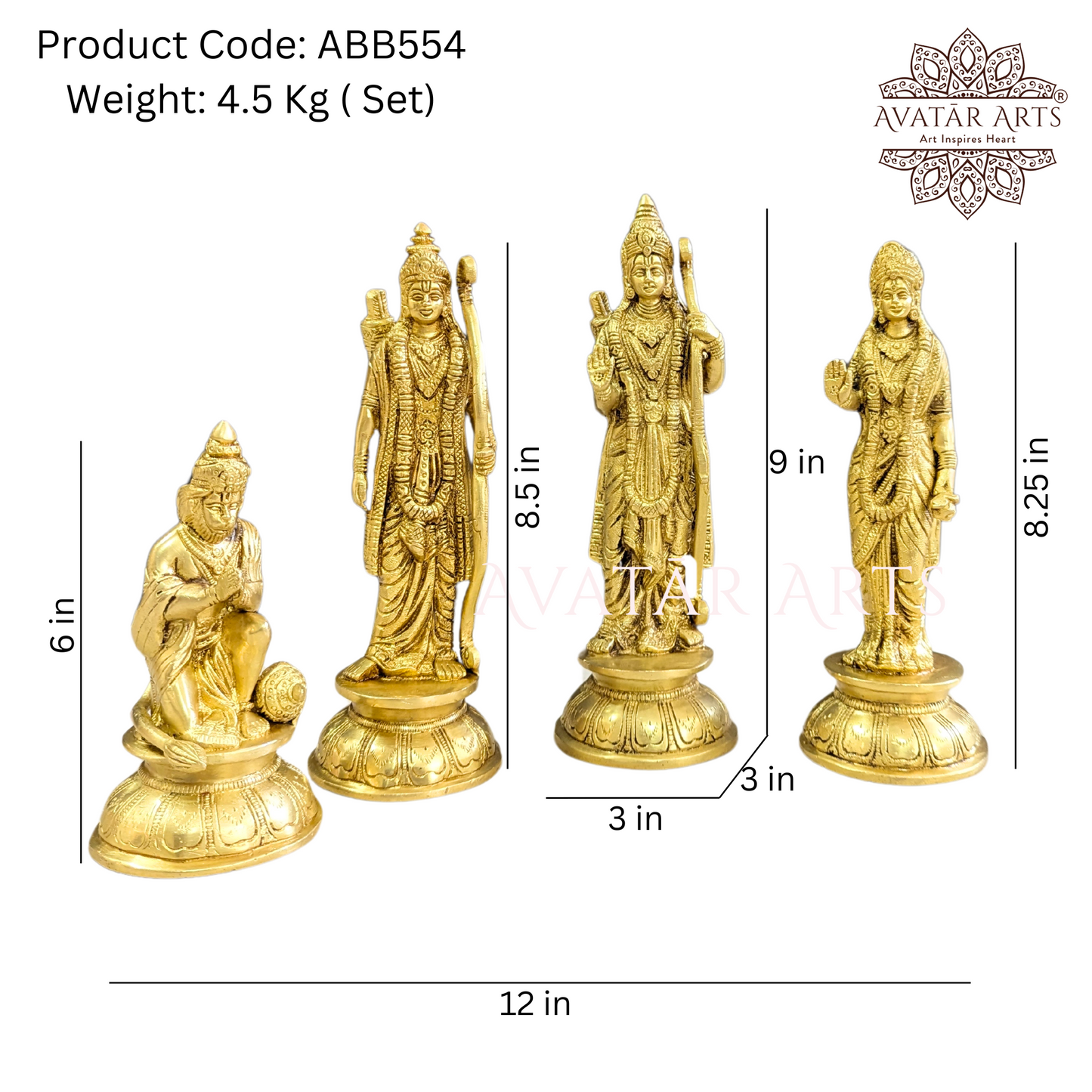 Shree Ram Darbar in Brass