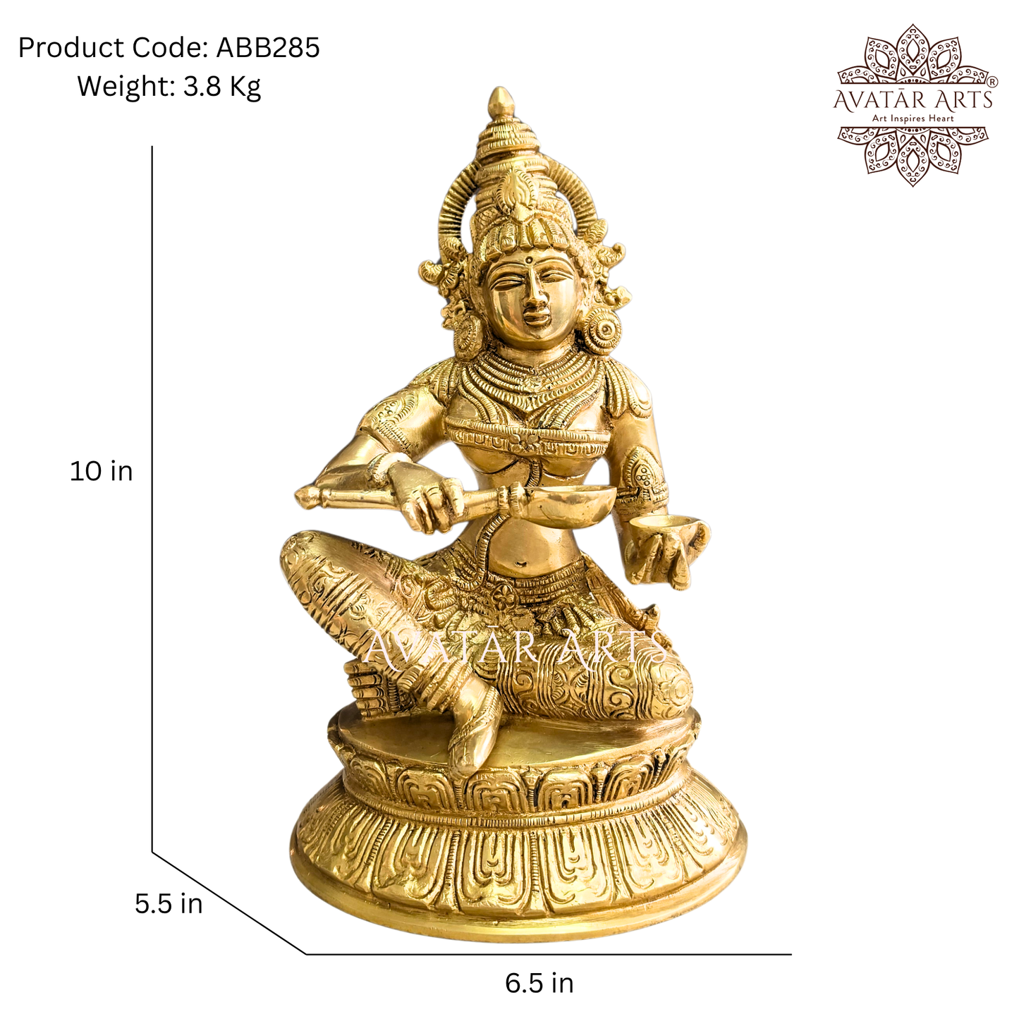 Devi Annapurna in Brass
