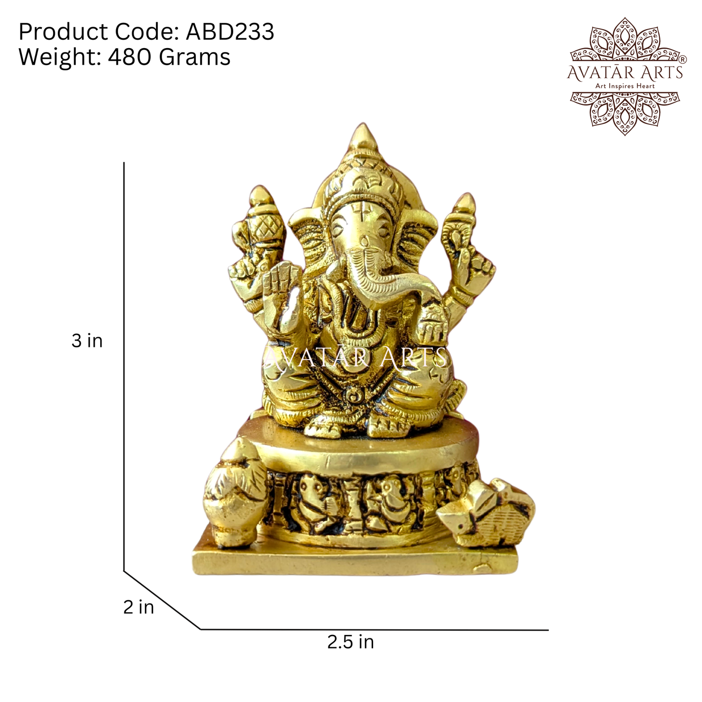Brass Ganesha idol