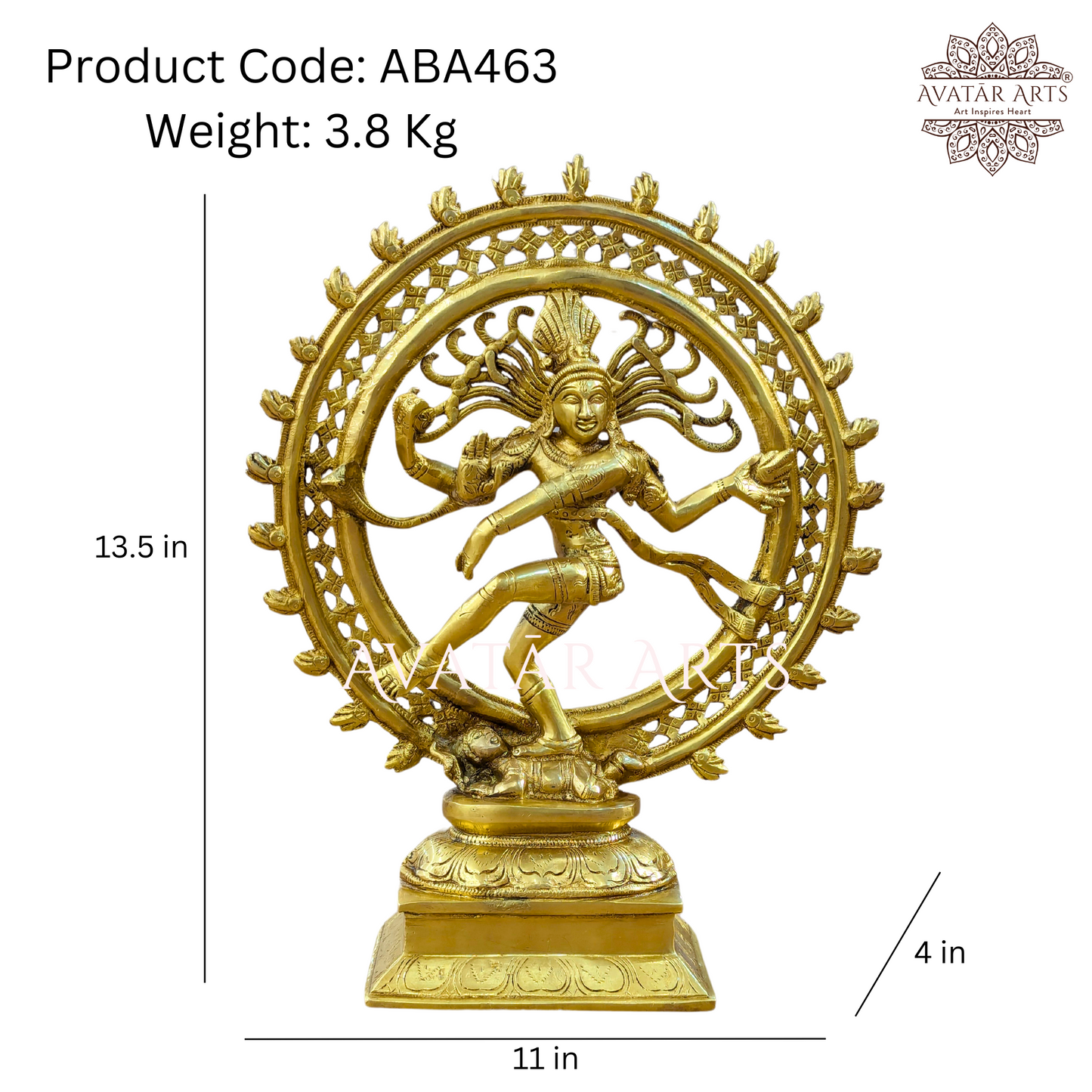 Brass Natraj for Home Decor