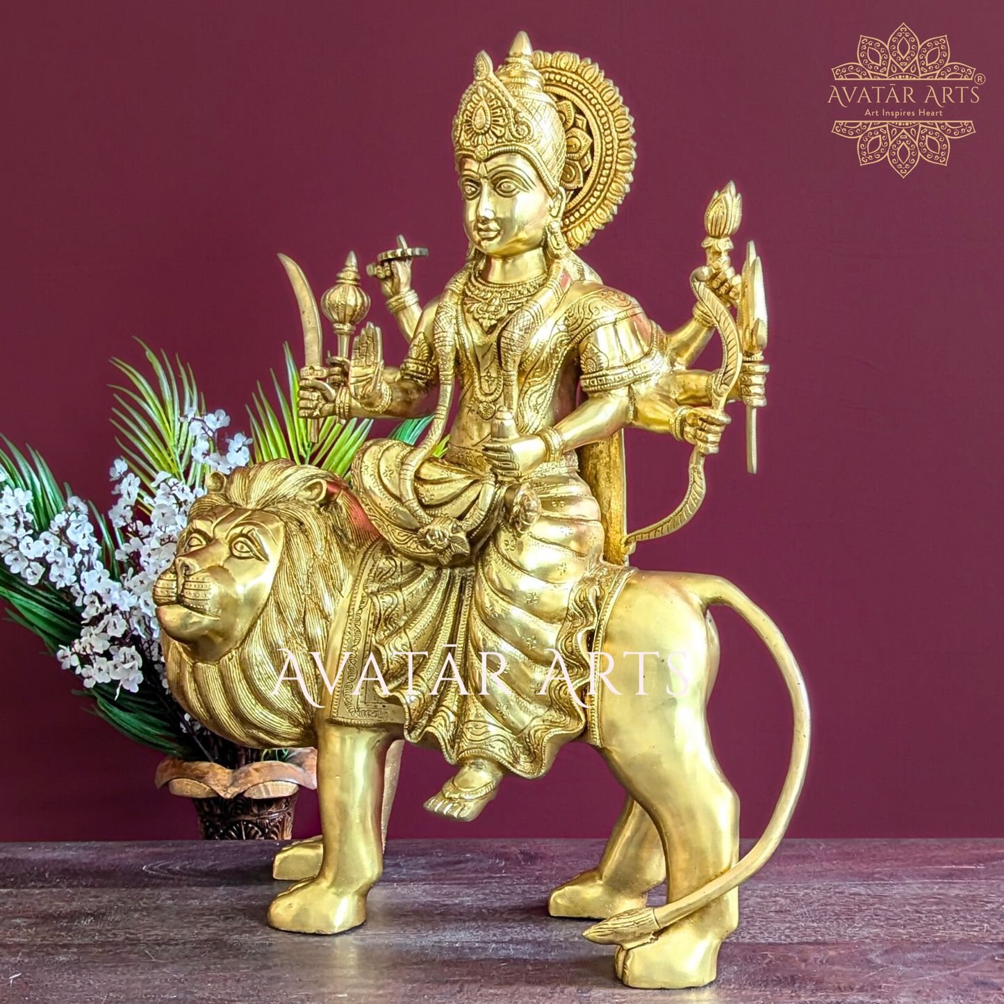 Durga Statue in Brass