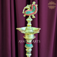 Peacock Oil Lamp Stand in Brass