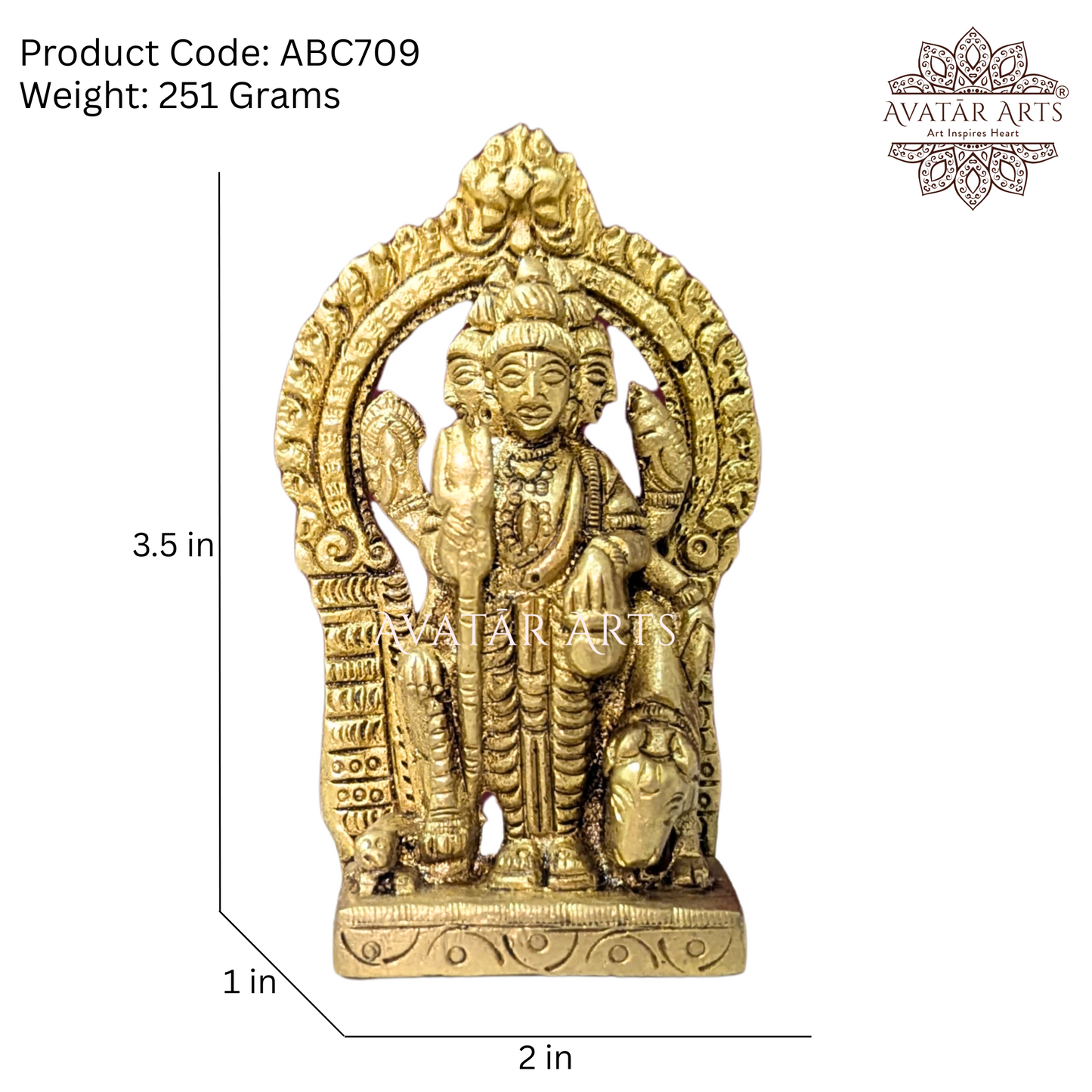 Brass Lord Dattatreya