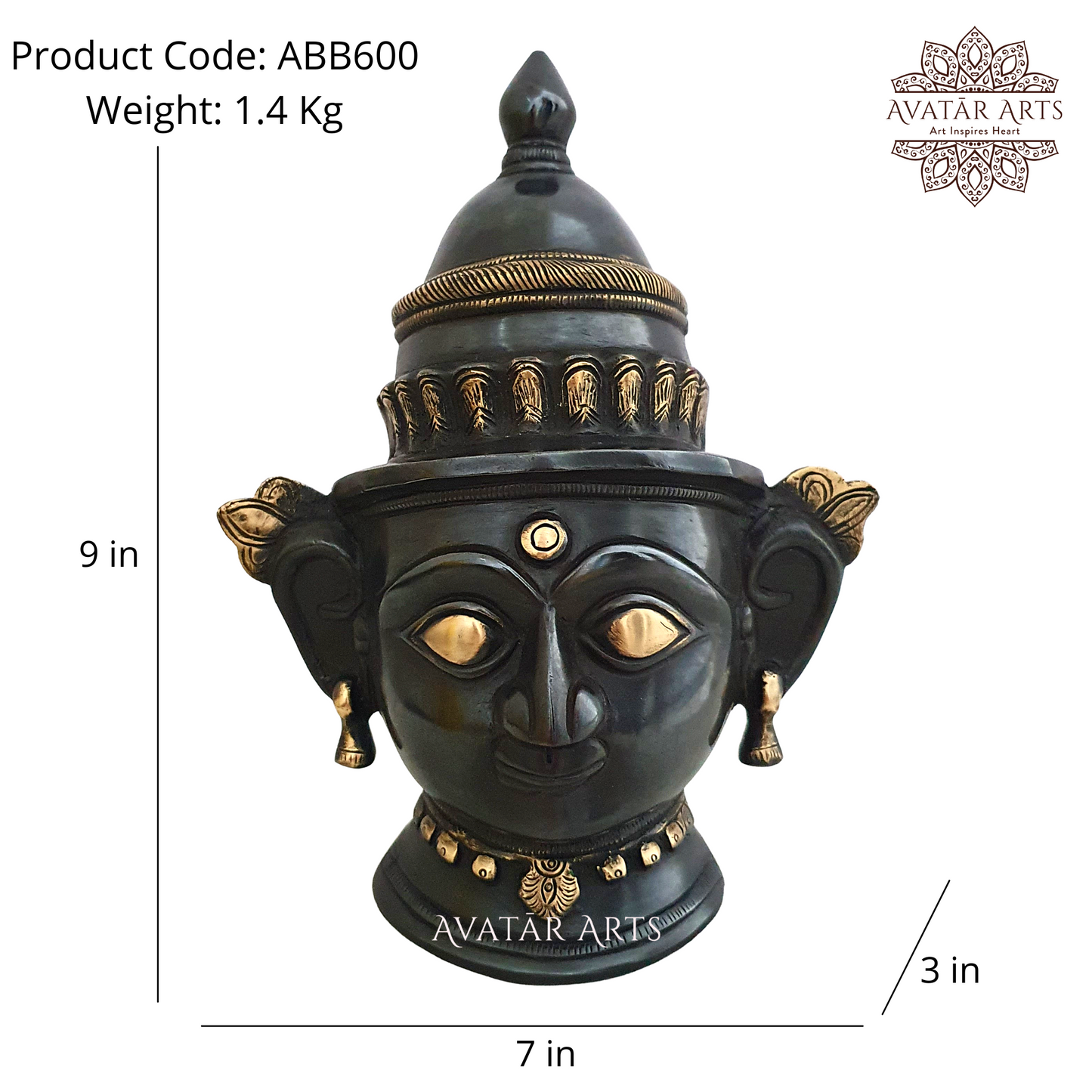 Lord Shiva and Goddesss Parvati Masks for Home Decor