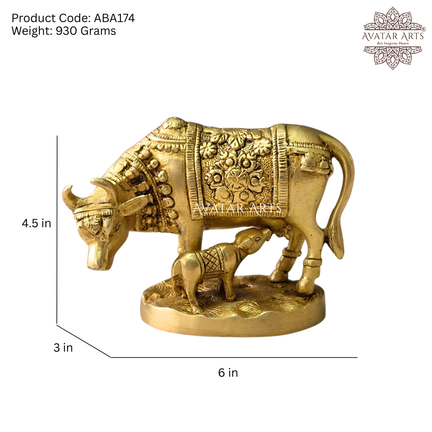 Brass Kamdhenu Cow