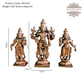 Copper Lord Vishnu with shridevi and Bhudevi