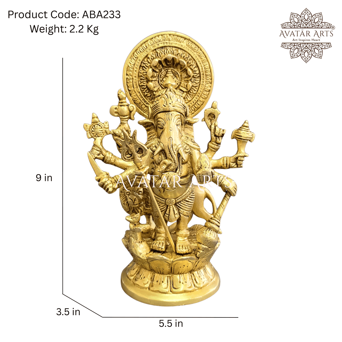 Brass Dirshti Ganesha