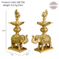 Brass Uptrunk Elephant Oil Lamp