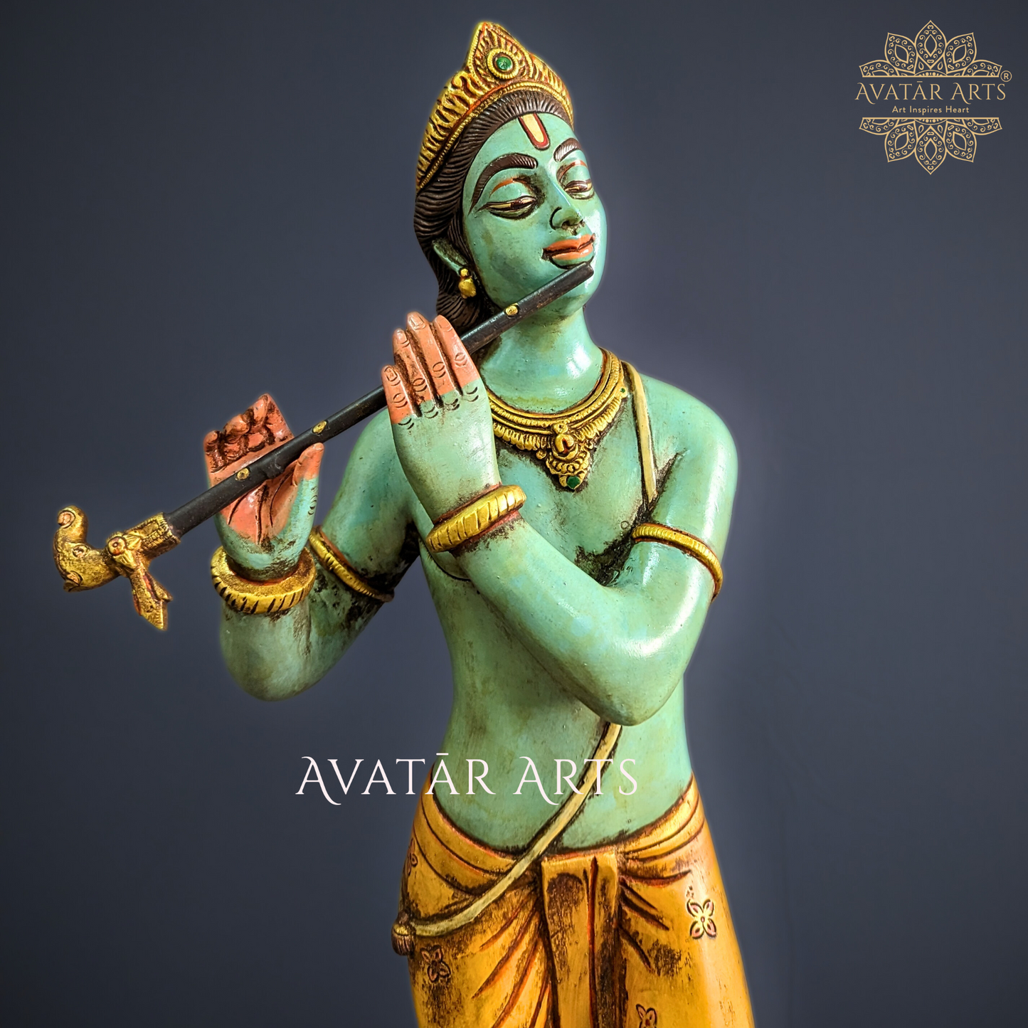 Brass Krishna Statue for Home Temple