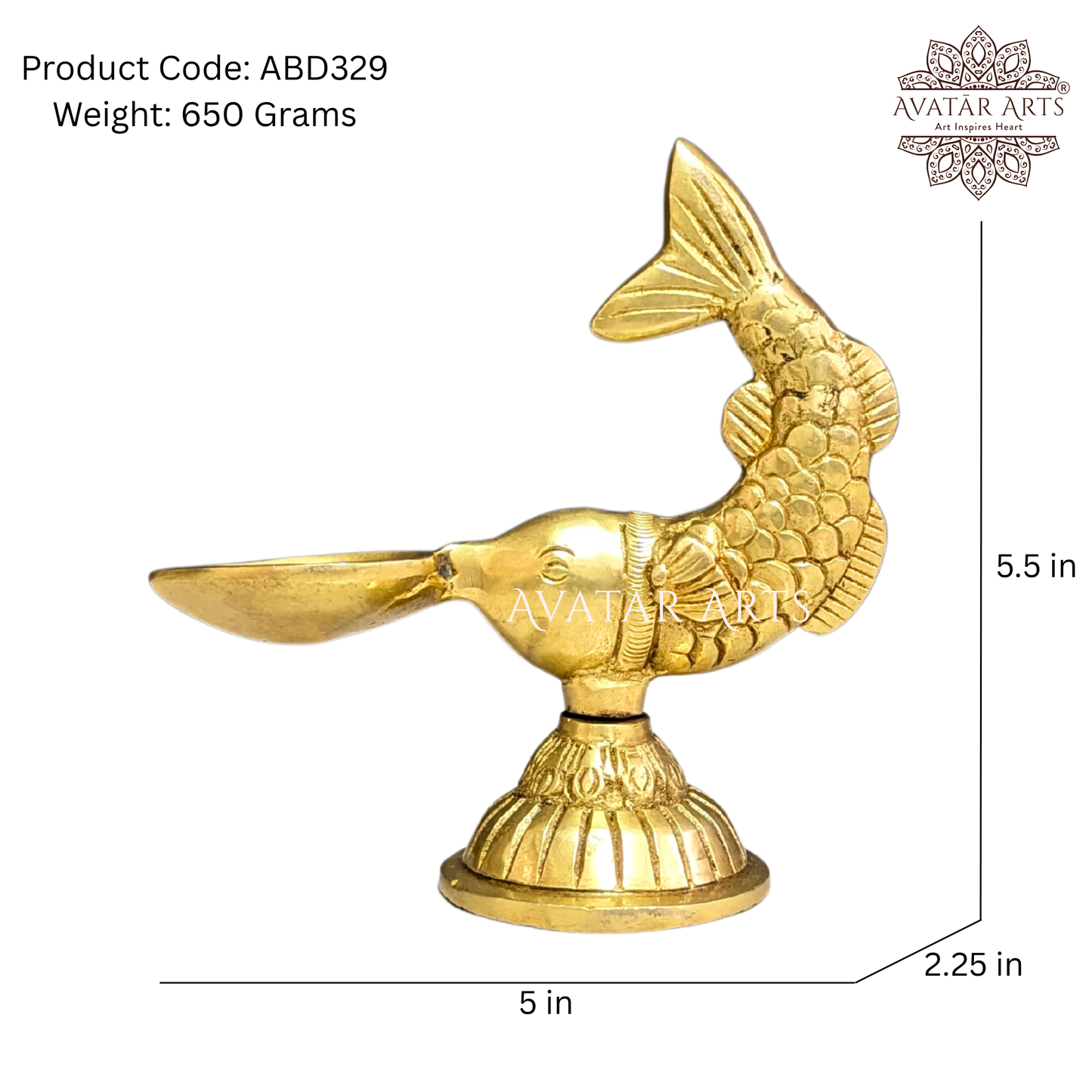 Brass Fish Lamp