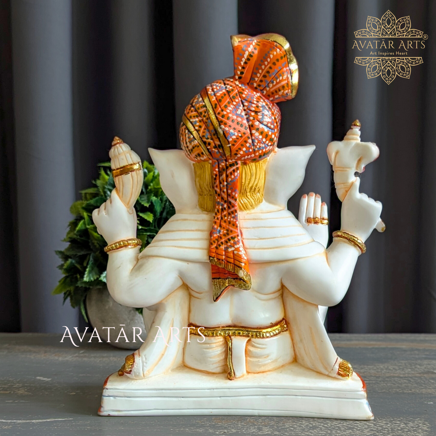 Lord Ganesha Idol in Up Culture Marble