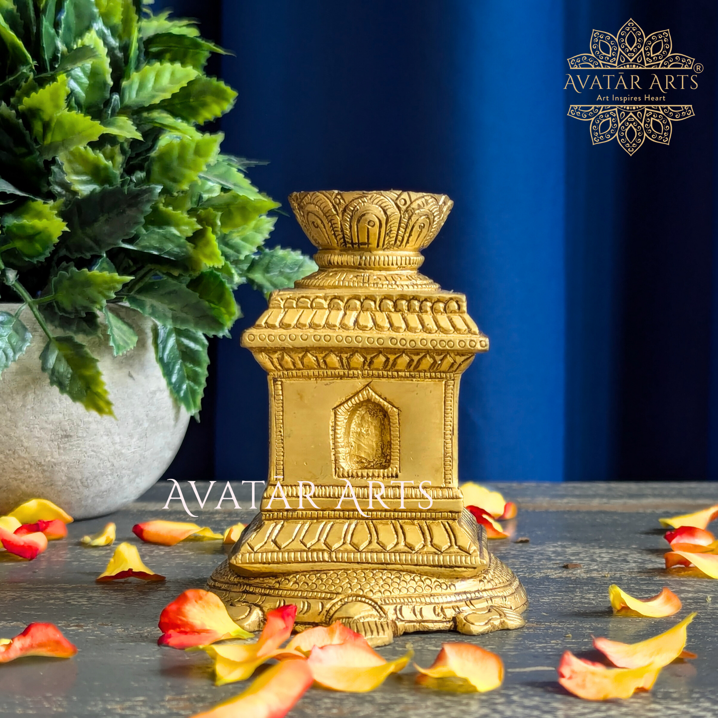 Shaligram Turtle Tulsi Incense Holder / Agarbatti Stand