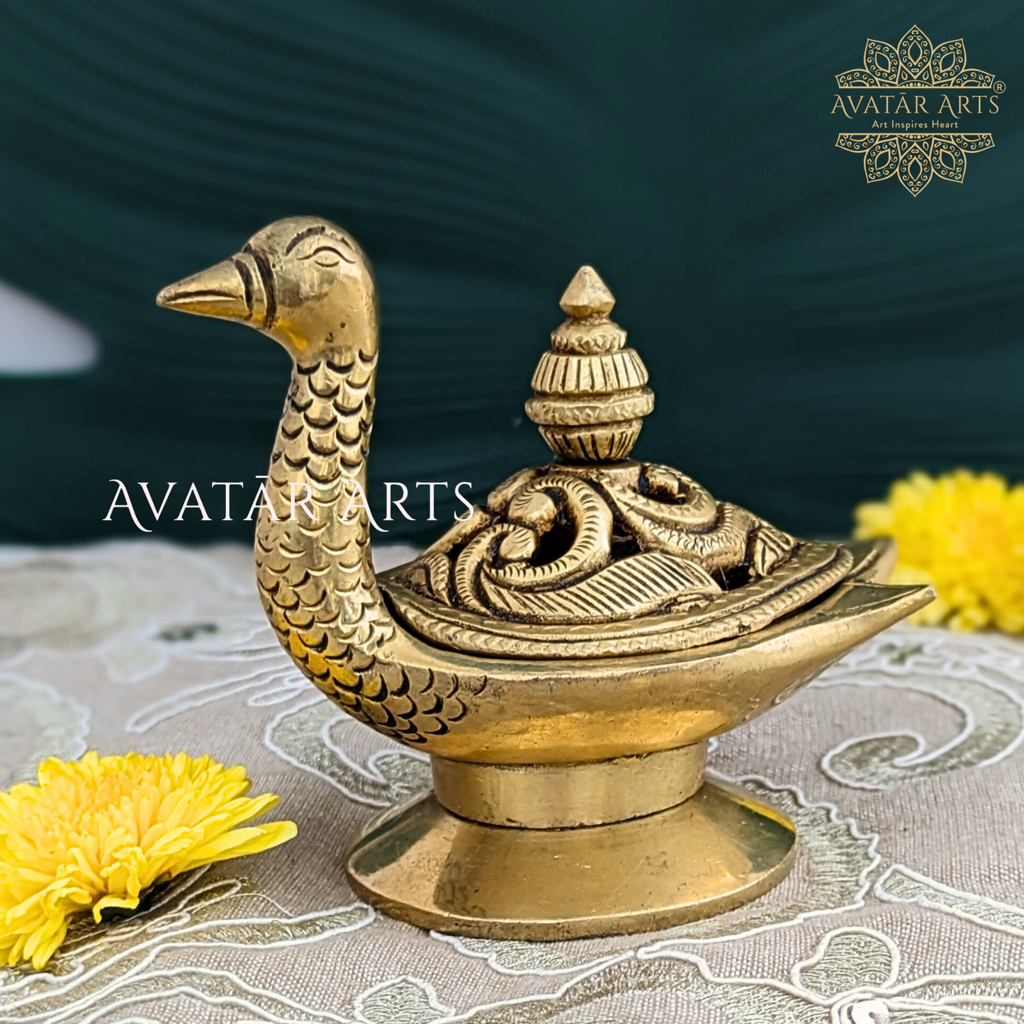 Duck Shape Dhoopdaani/ Insence Burner with Lid