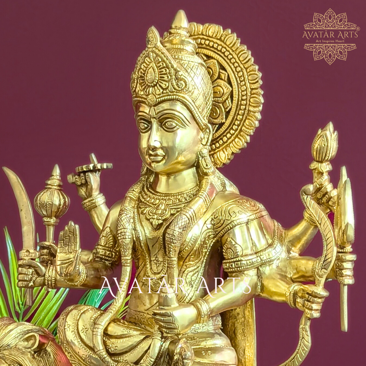 Durga Statue in Brass