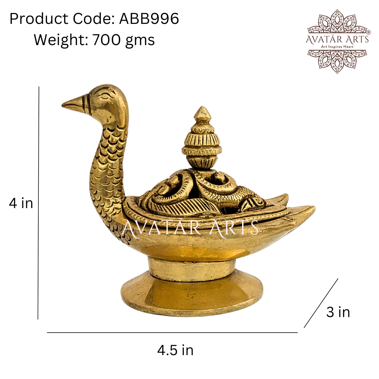 Duck Shape Dhoopdaani/ Insence Burner with Lid