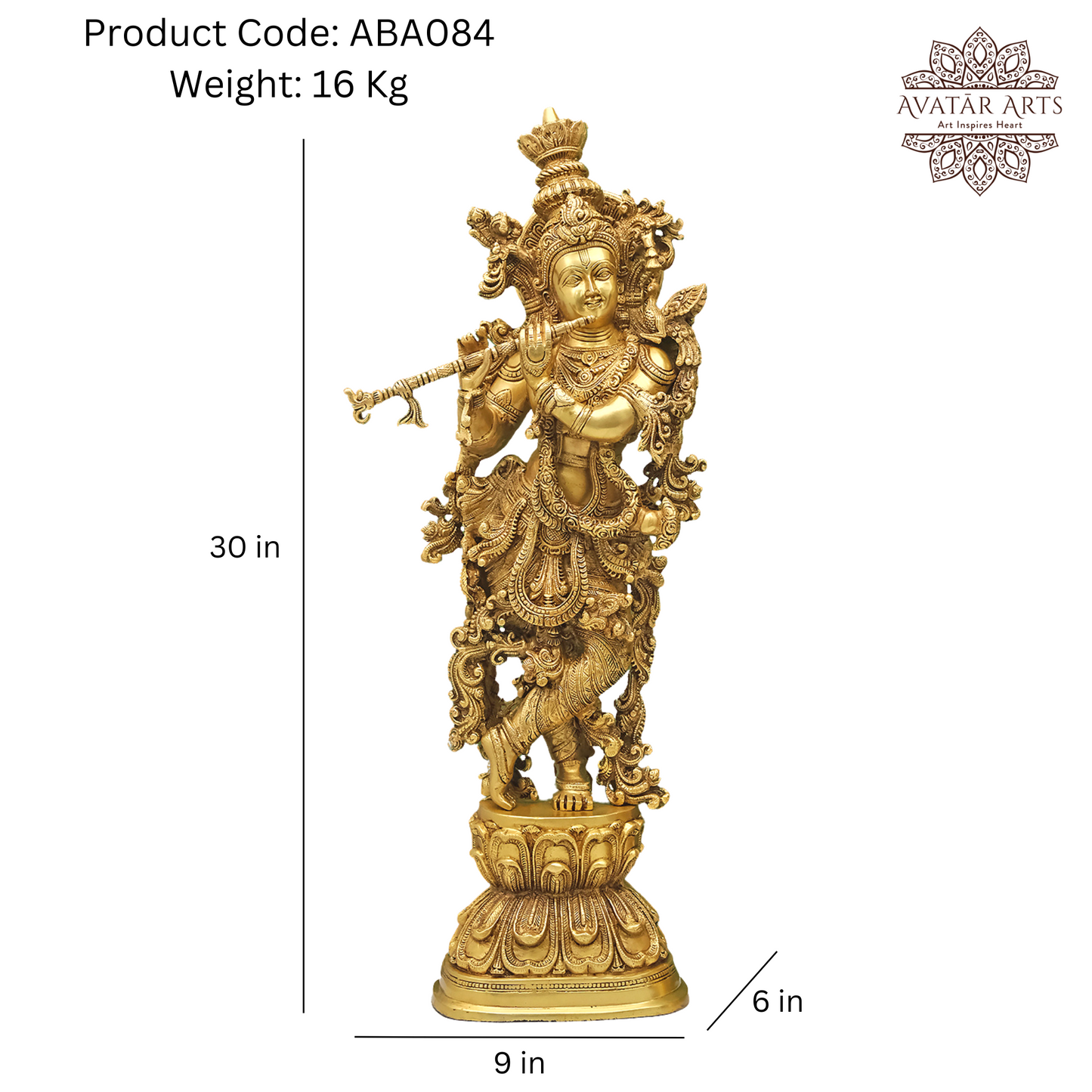 Shree Radha-Krishna Statue In Brass