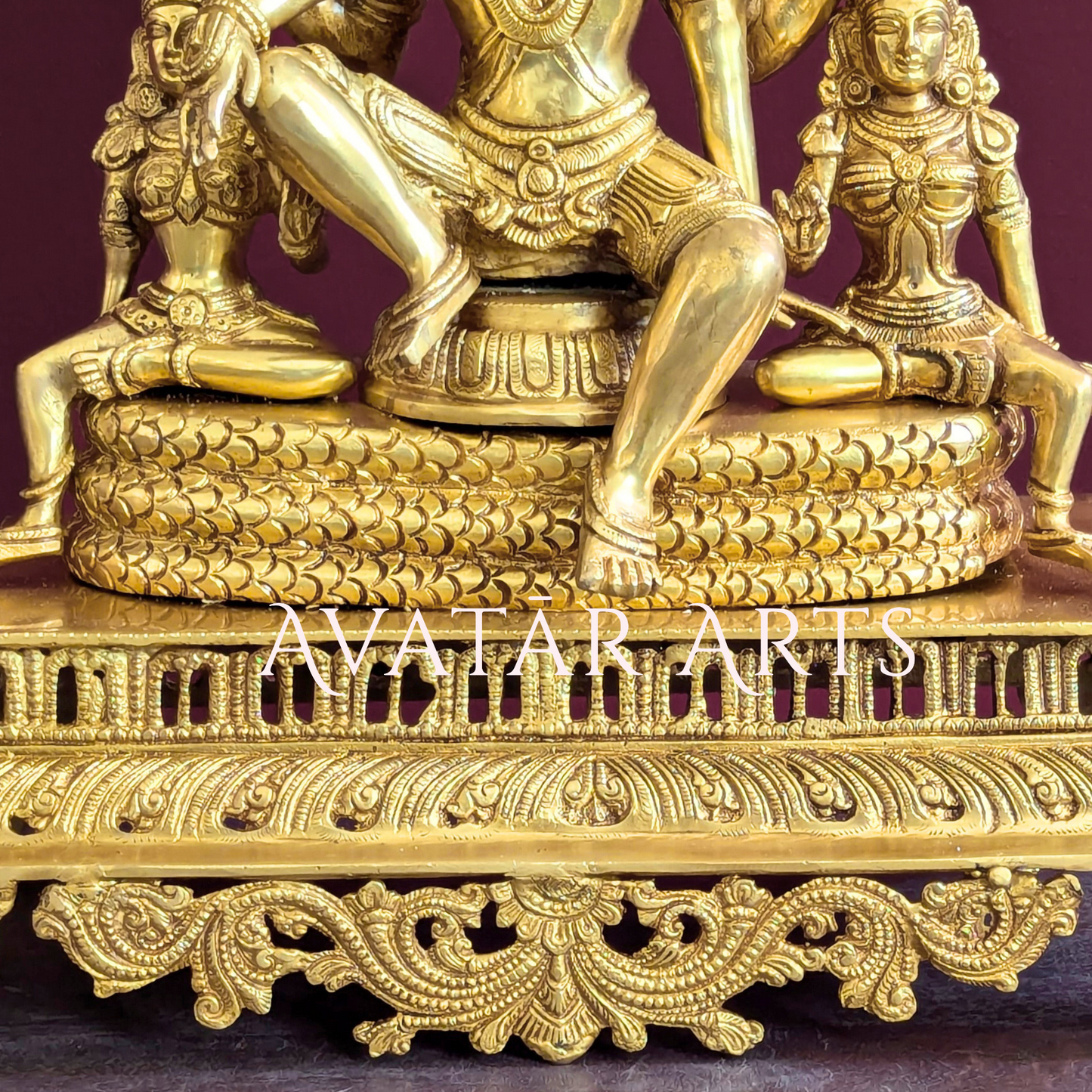 Lord Vishnu Statue with Shreedevi and Bhudevi