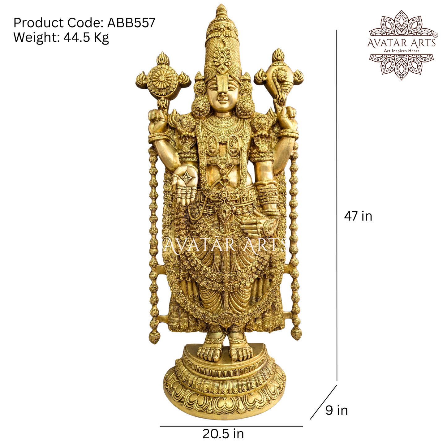 Brass Lord Balaji / Venkateshwara Swamy