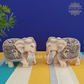 Elephants With Peacock Carvings In Pair