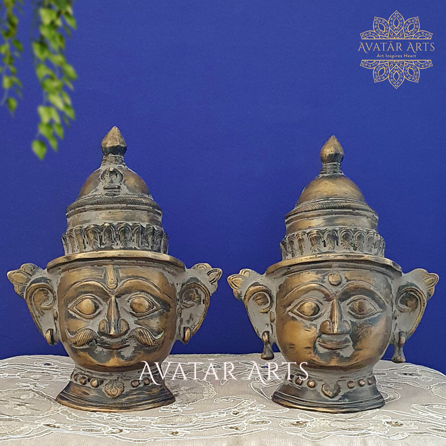 Shiva Parvati Mask For Home Decor