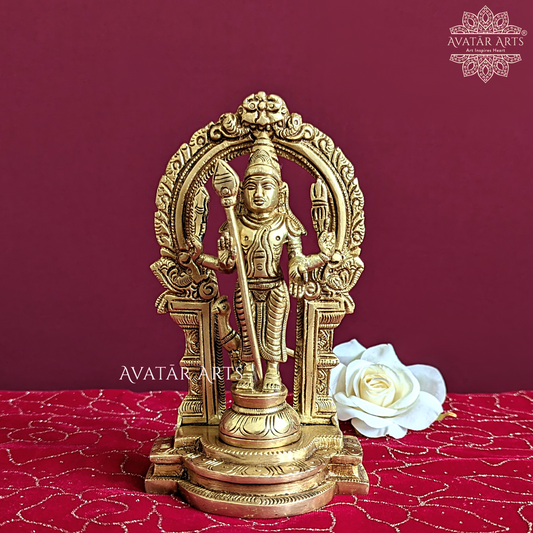 Lord Karthikeya/Murugan Statue in Brass