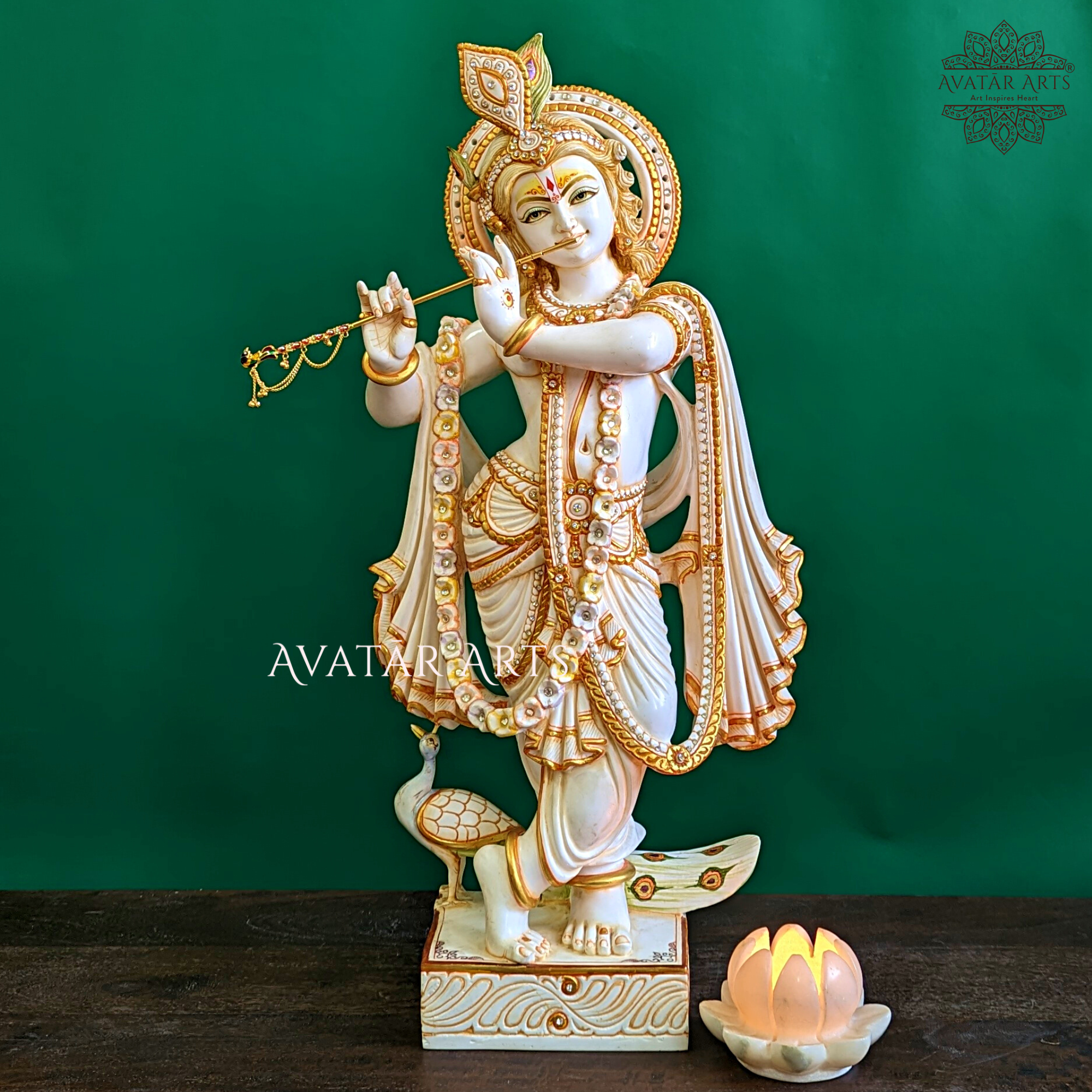 Divine Gifts Lord Radha Krishna Marble Idol Radha Krishan Statue God Bal  Gopal D�cor Spiritual Puja Vastu Showpiece… - Wellness Store