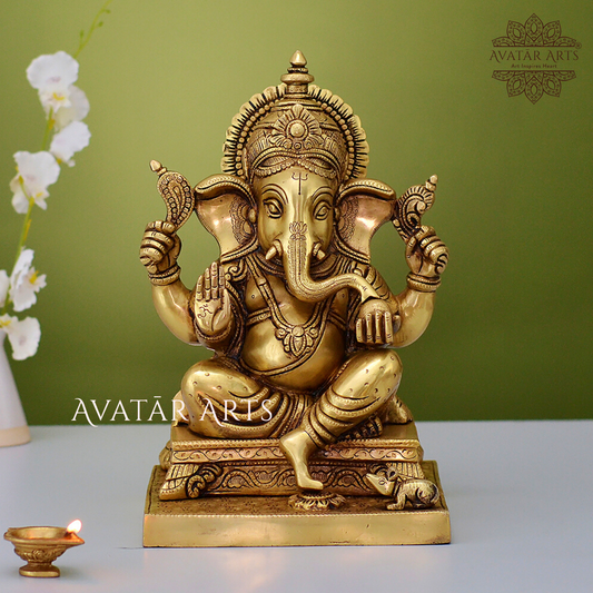 Brass Lord Ganesha for Home Temple