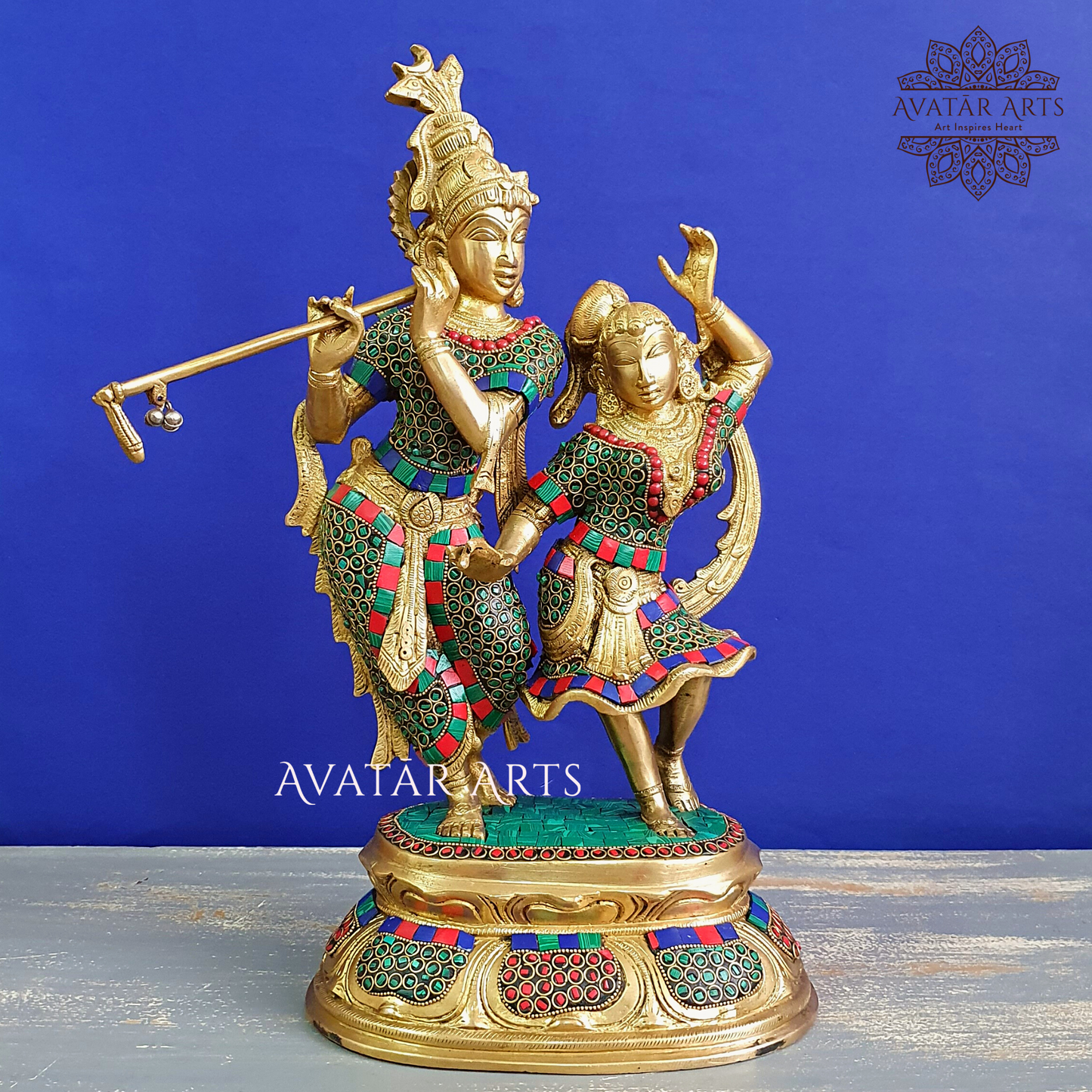 Dancing Radha-Krishna Statue