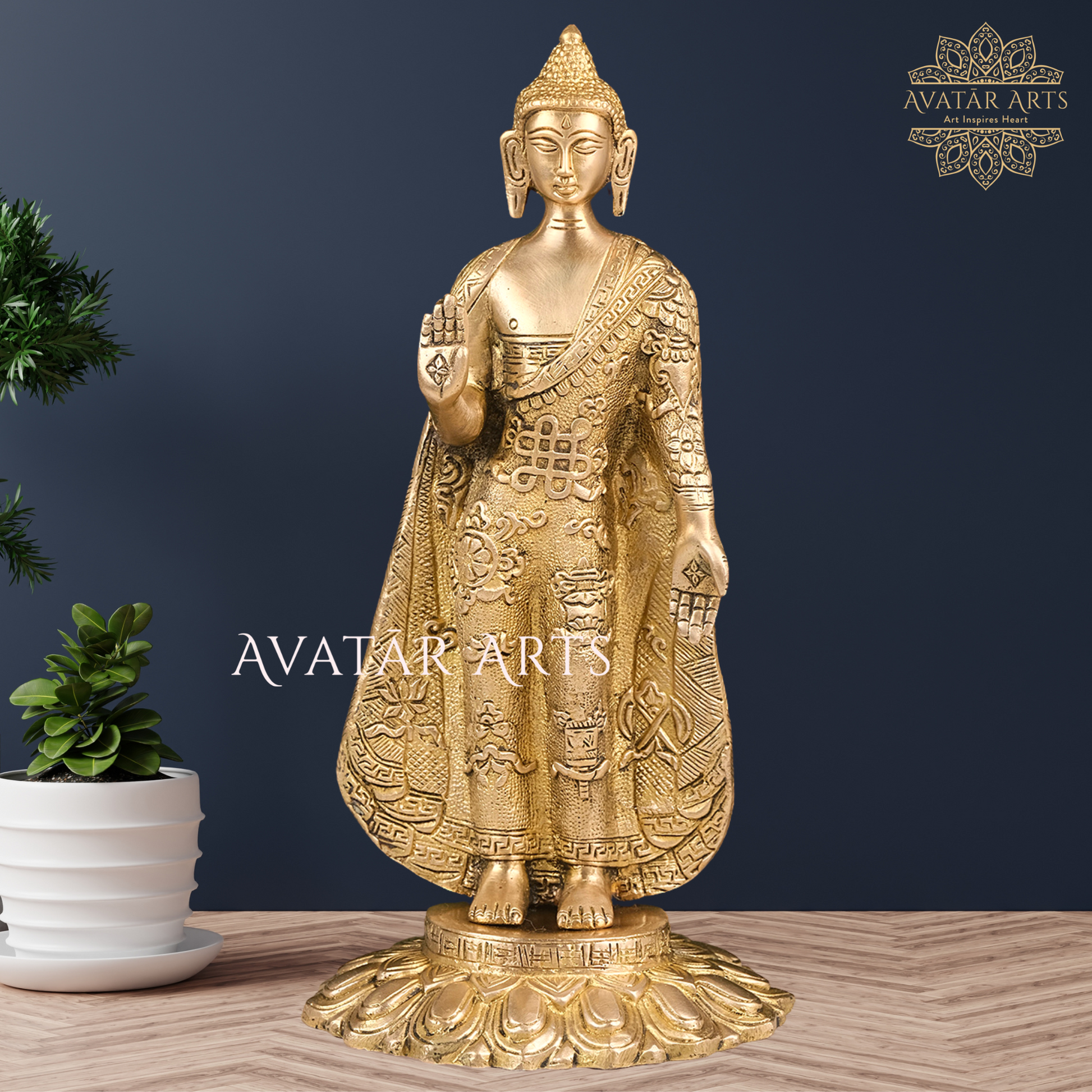 Brass Statue Of Lord Buddha
