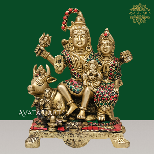 Lord Shiva Parivaar Statue In Brass