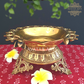 Urli Cum Diya In Brass With Flower Design