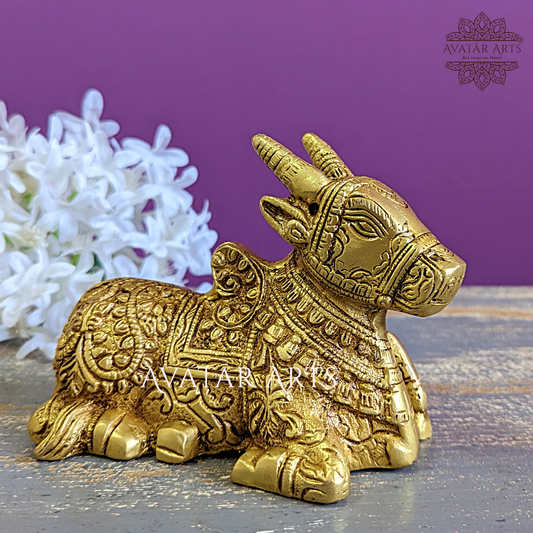 Nandi Statue in Brass