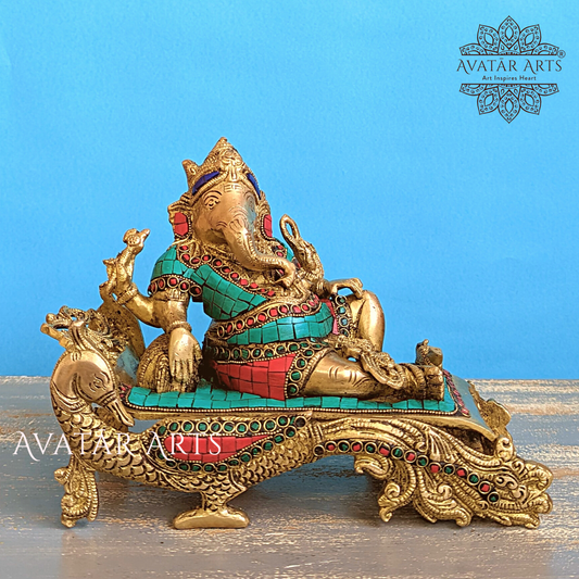 Relaxing Lord Ganesha on Couch