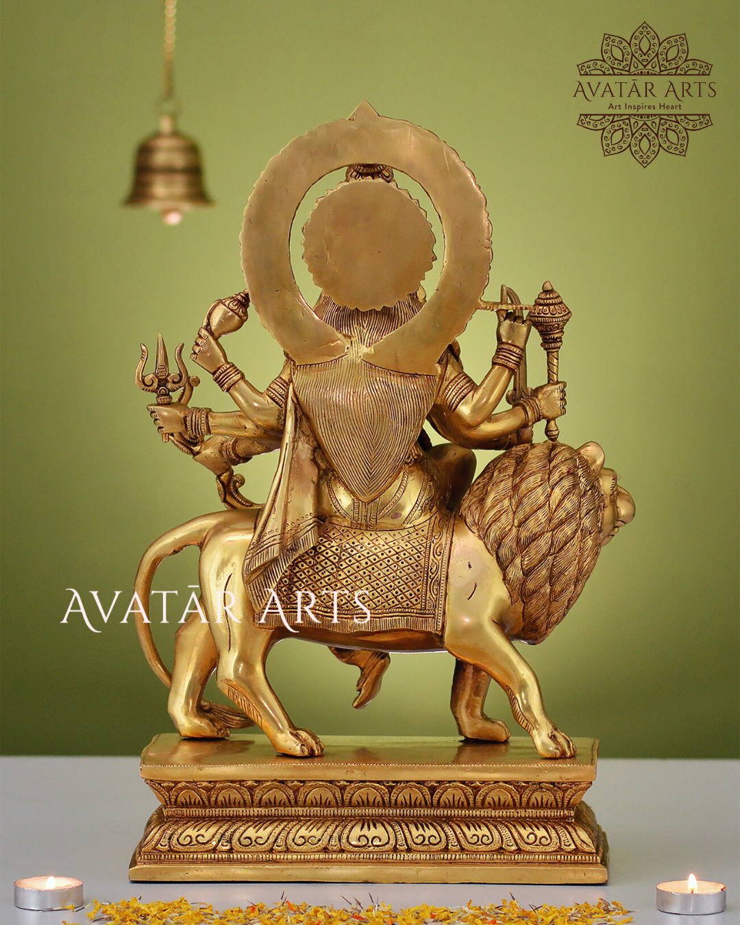 Brass Goddess Durga Statue