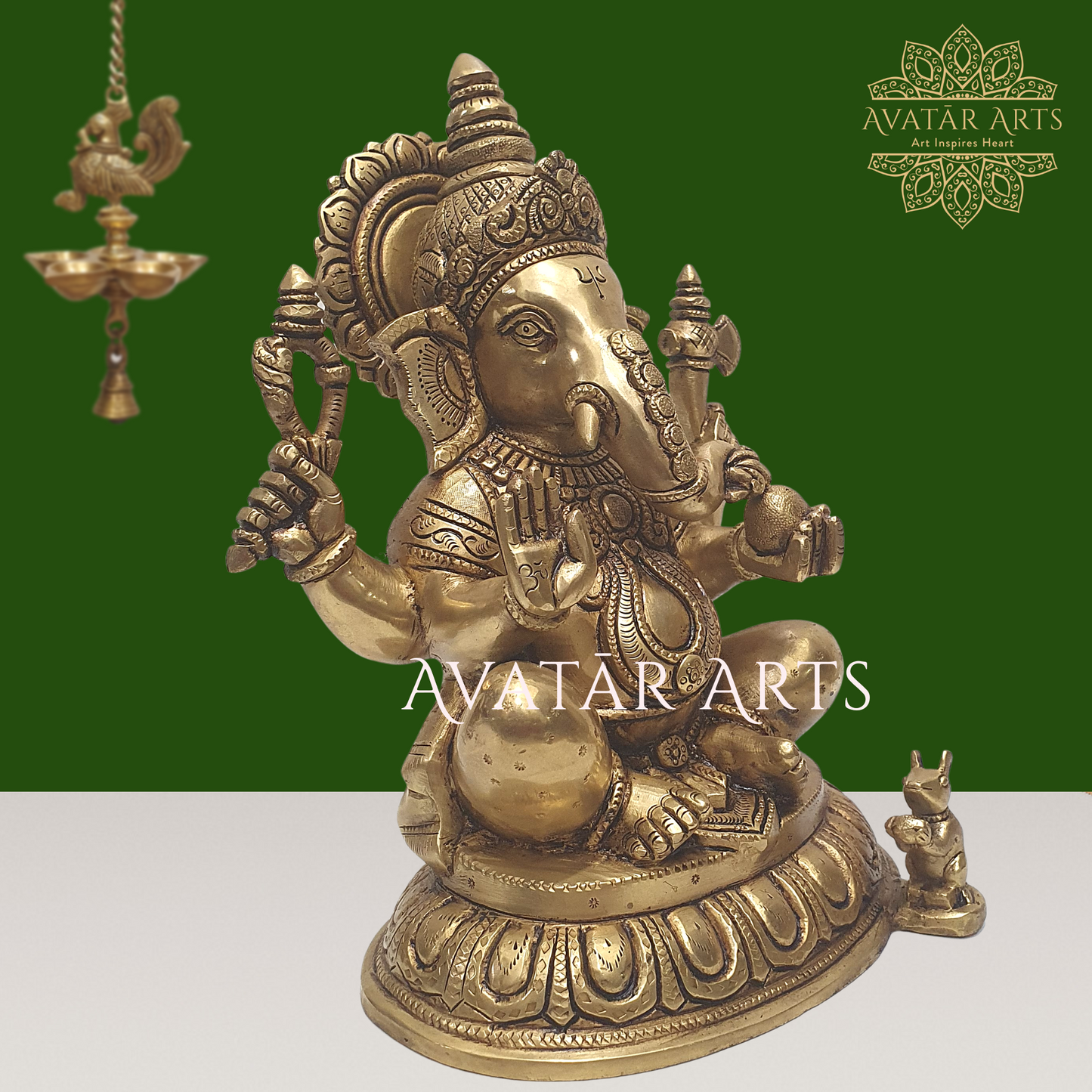 Lord Ganesha Idol In Brass For Home temple