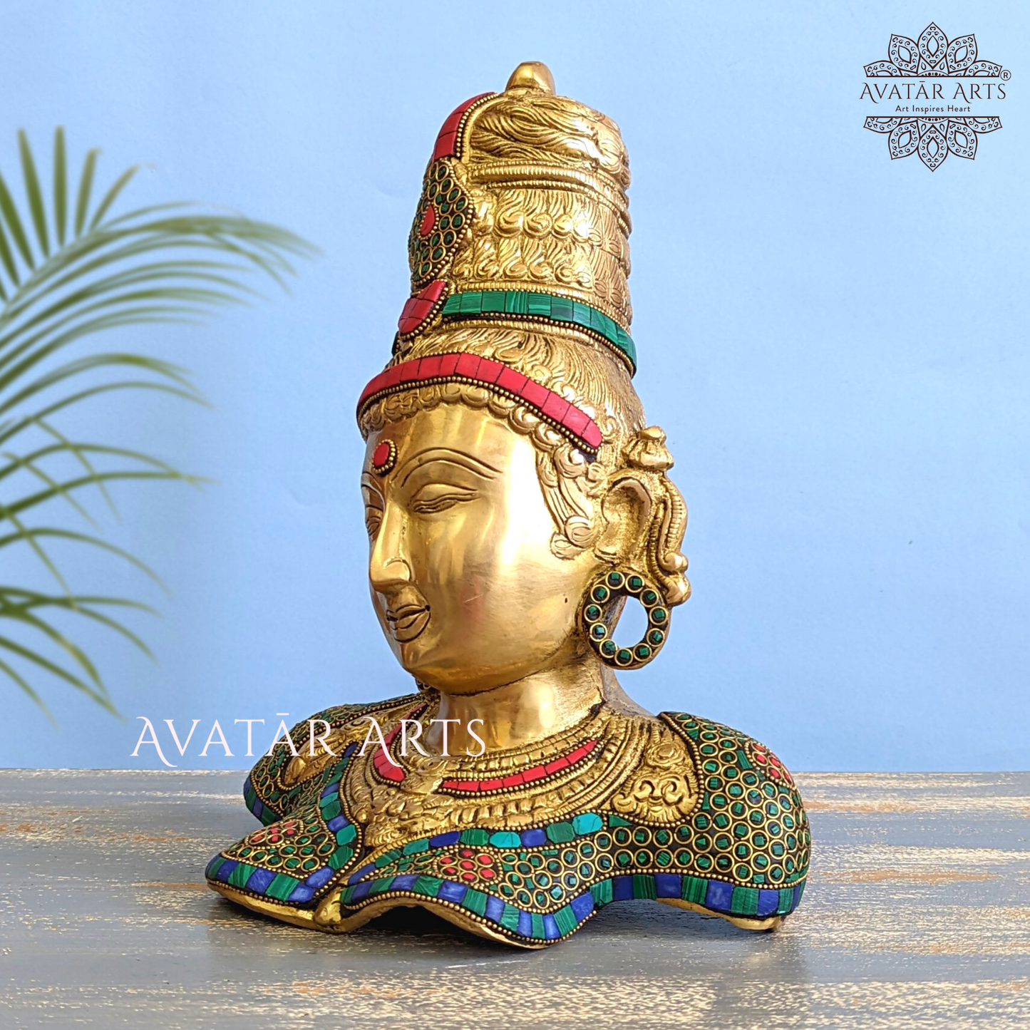 Brass Parvati Bust For Home Decor