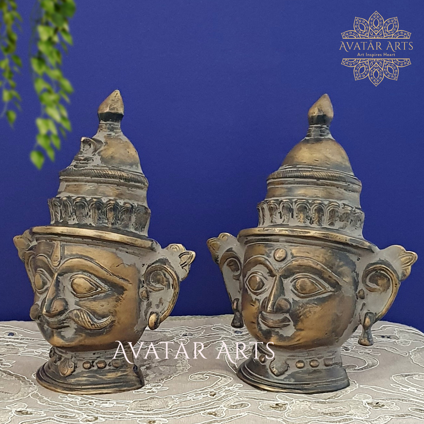 Shiva Parvati Mask For Home Decor