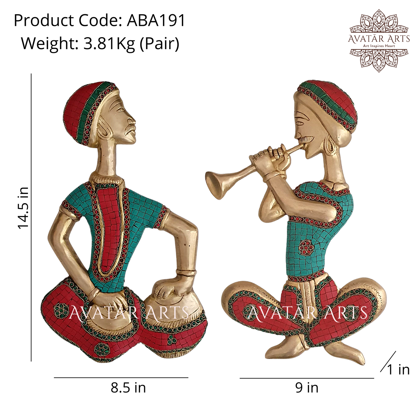 Brass Musicians For Wall Decor