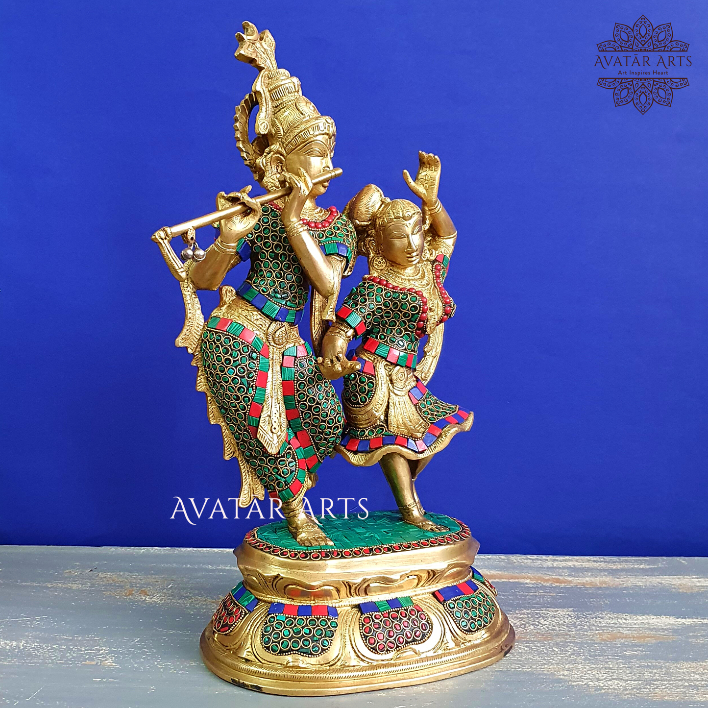 Dancing Radha-Krishna Statue