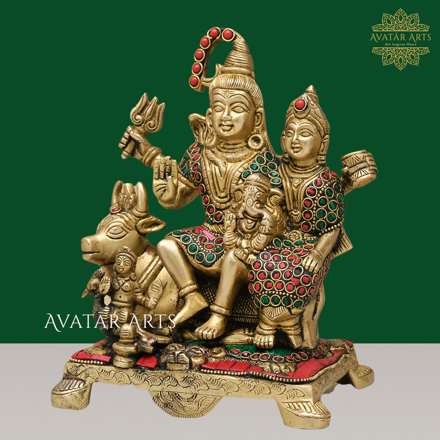 Lord Shiva Parivaar Statue In Brass