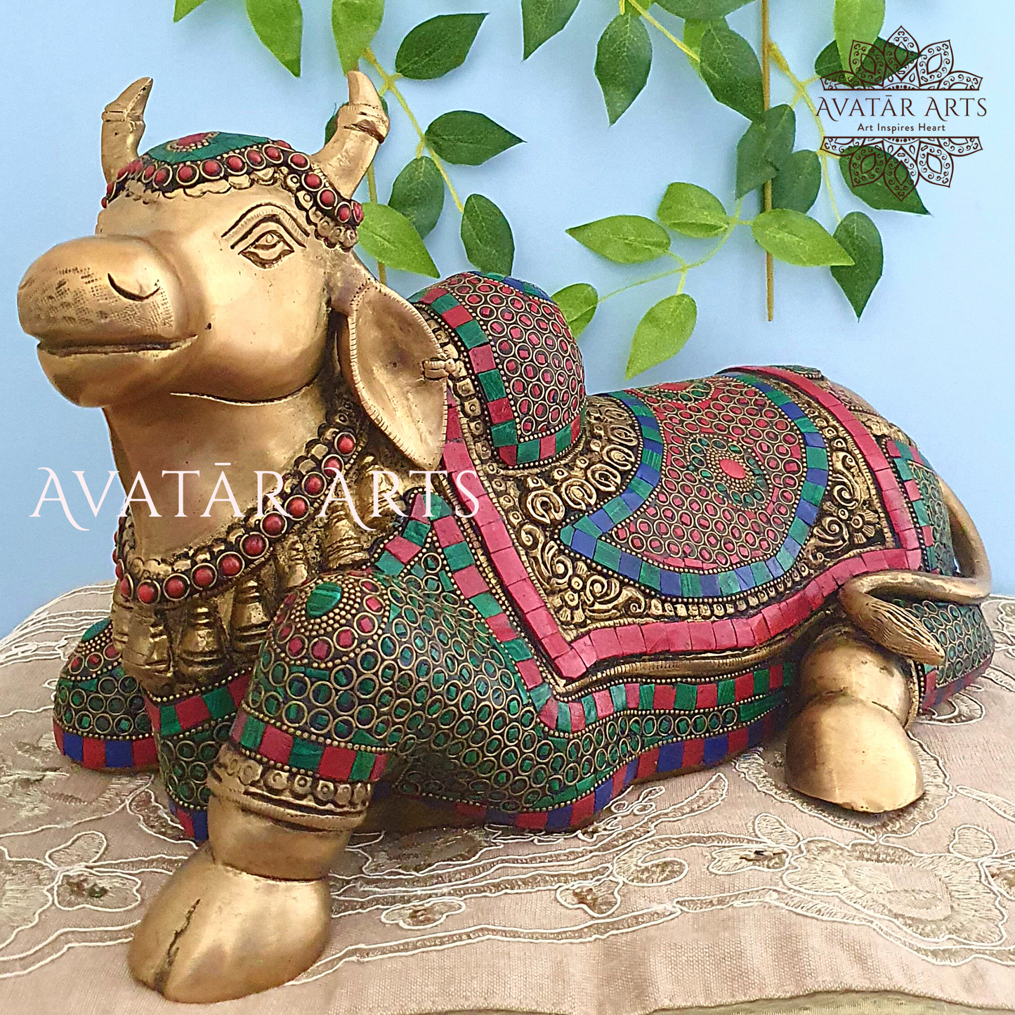 Lord Nandi Statue in Brass