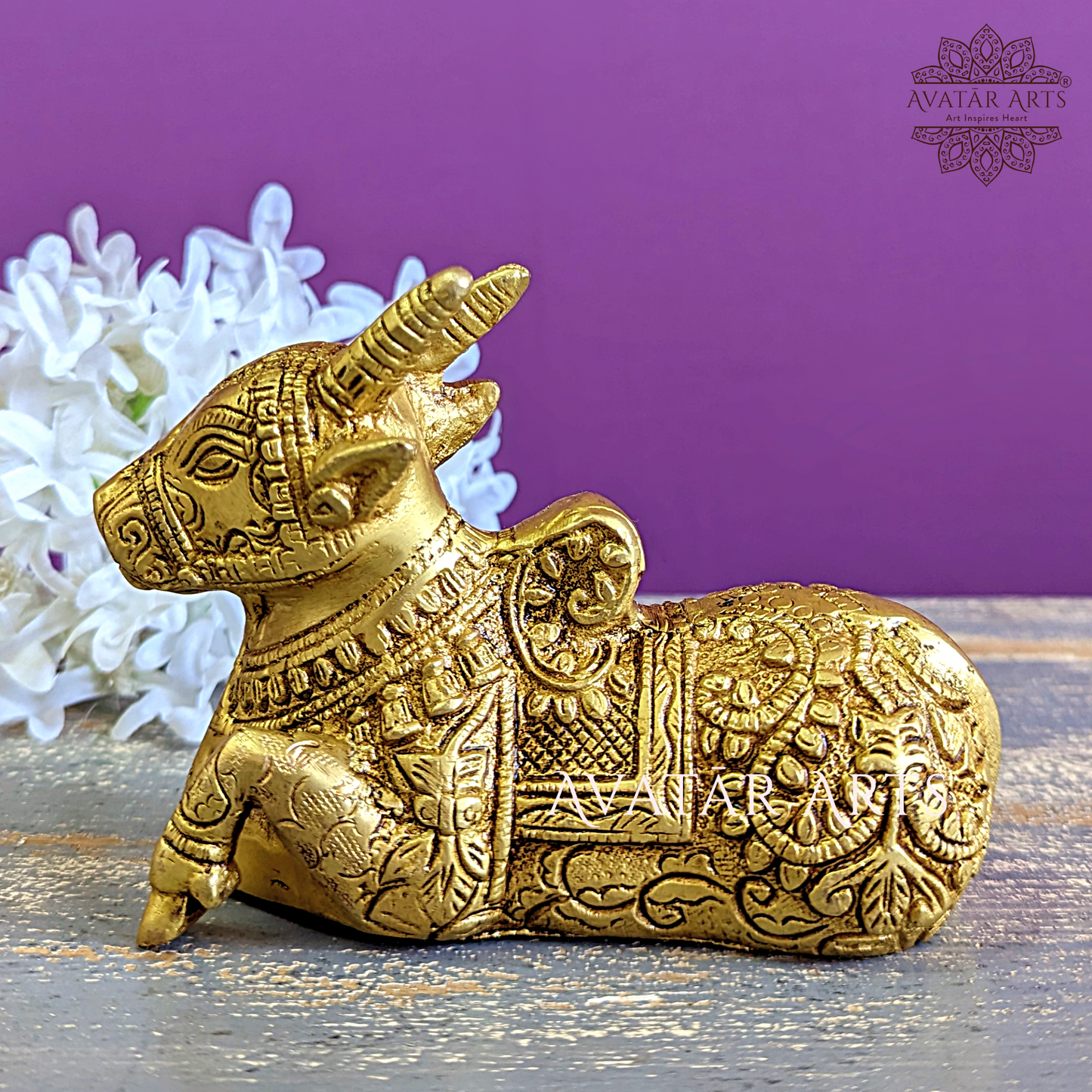 Nandi Statue in Brass