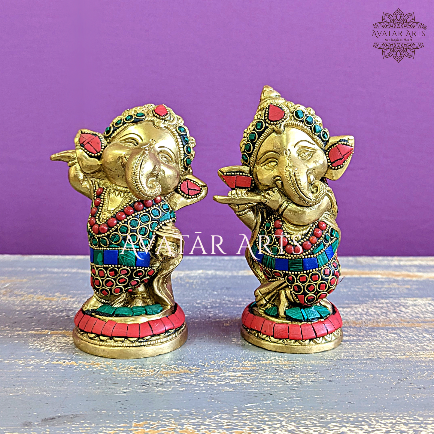Baby Ganesha Dancing, Set of four