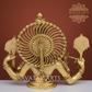 Brass Chaturbhuja Lord Krishna Bust