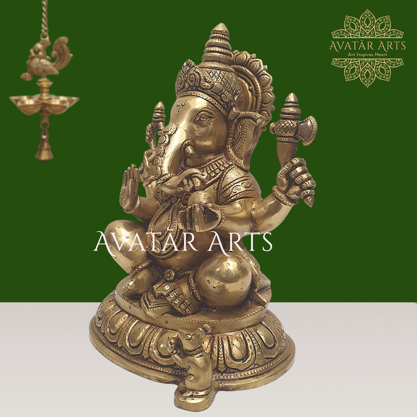 Lord Ganesha Idol In Brass For Home temple